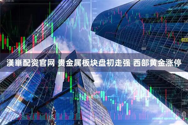 漢崋配资官网 贵金属板块盘初走强 西部黄金涨停